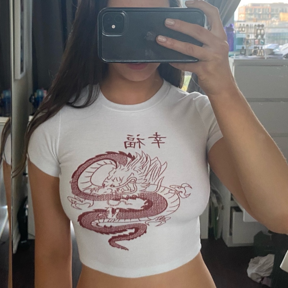 white crop top